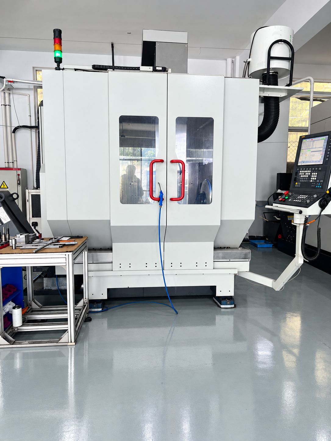 CNC machining equipment in an industrial workshop