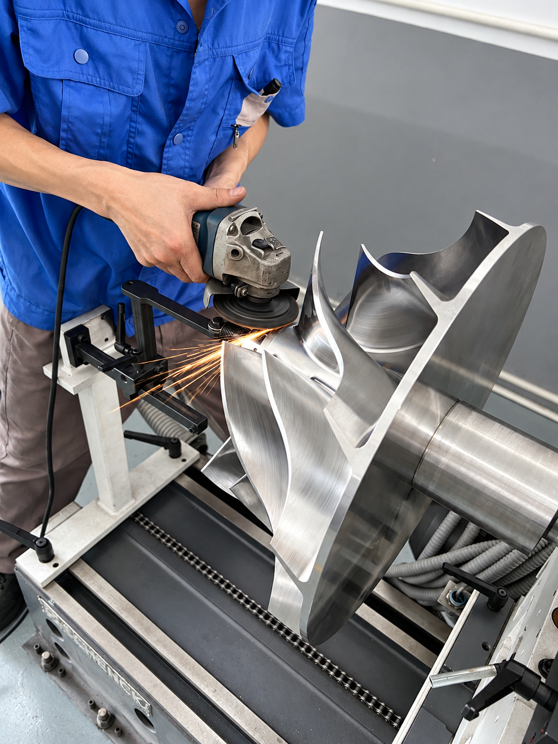 Impeller finishing work at the partner factory